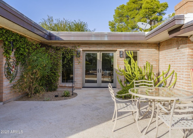 view of patio with french doors