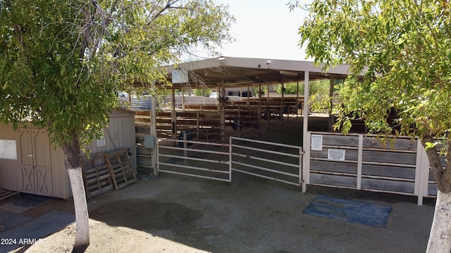 view of stable