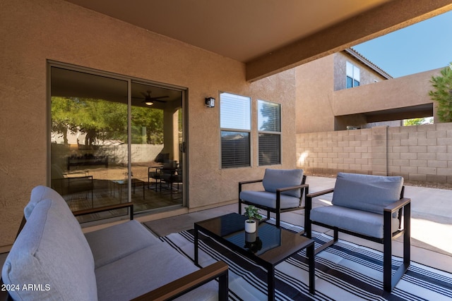 view of patio with outdoor lounge area