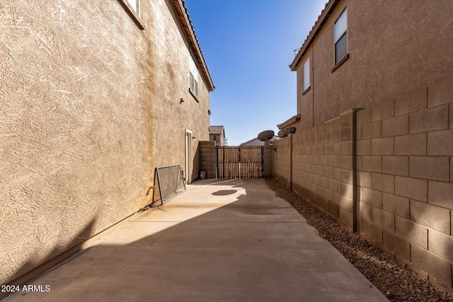 view of home's exterior featuring a patio