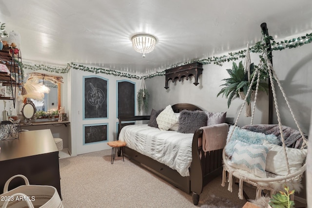 bedroom with carpet floors