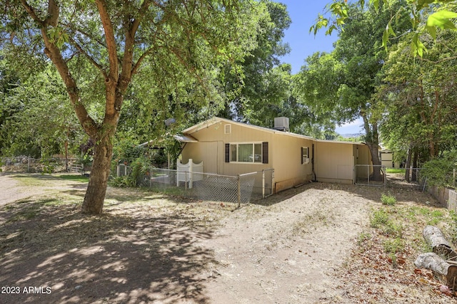 view of front of property with fence