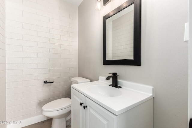 half bath with toilet and vanity