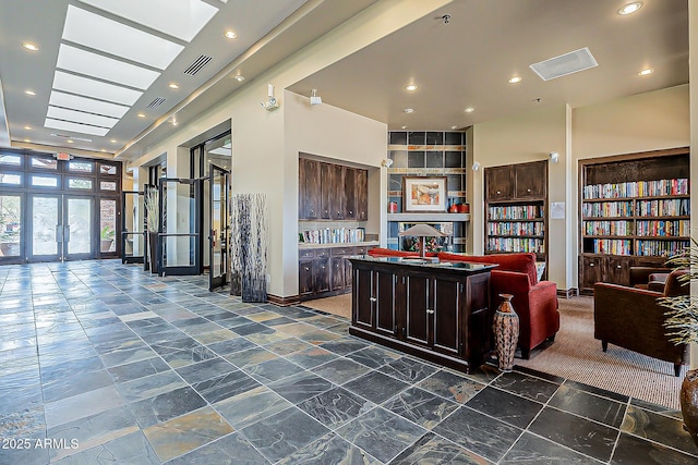 7438 E Visao Dr, Scottsdale, AZ 85266 - office with recessed lighting, a high ceiling, visible vents, and baseboards