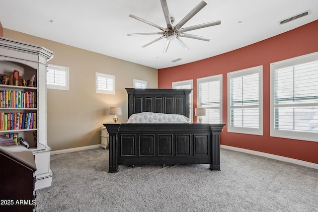 28019 N 115th Pl, Scottsdale, AZ 85262 - bedroom with carpet, baseboards, and ceiling fan