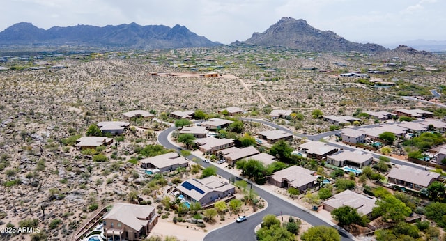 28019 N 115th Pl, Scottsdale, AZ 85262 - aerial perspective of suburban area featuring mountains