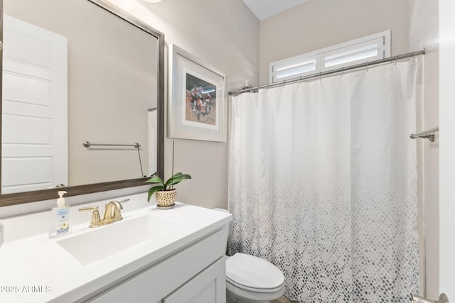 6948 E Quill St, Mesa, AZ 85207 - full bath with vanity, toilet, and a shower with shower curtain