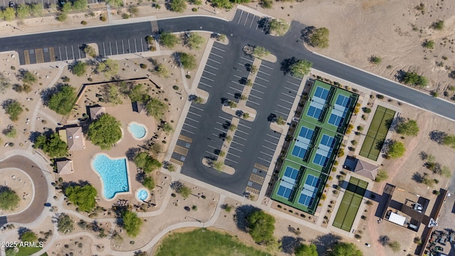 6948 E Quill St, Mesa, AZ 85207 - aerial view of property's location featuring a pool