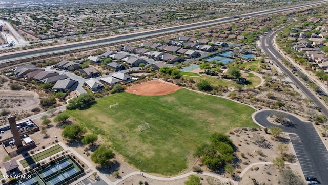 6948 E Quill St, Mesa, AZ 85207 - aerial view of property and surrounding area featuring nearby suburban area