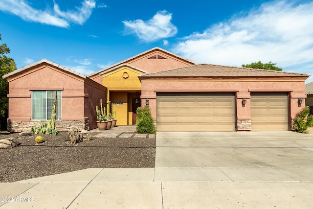 view of front of home featuring a garage