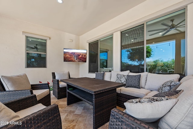 30406 N 54th St, Cave Creek, AZ 85331 - view of patio with an outdoor living space and ceiling fan