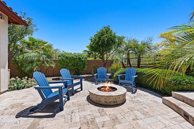 30406 N 54th St, Cave Creek, AZ 85331 - view of patio with a fire pit