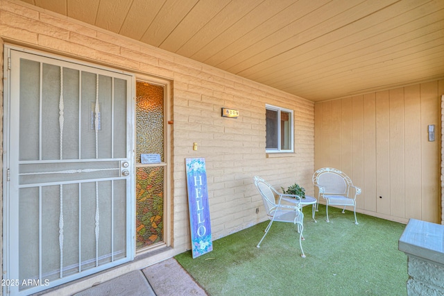 view of doorway to property