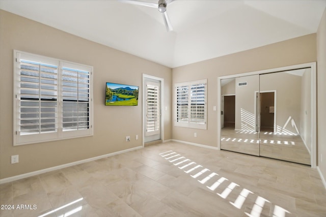 unfurnished bedroom with a closet