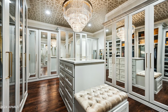 2335 E Plum St, Gilbert, AZ 85298 - walk in closet with a chandelier and dark wood-type flooring
