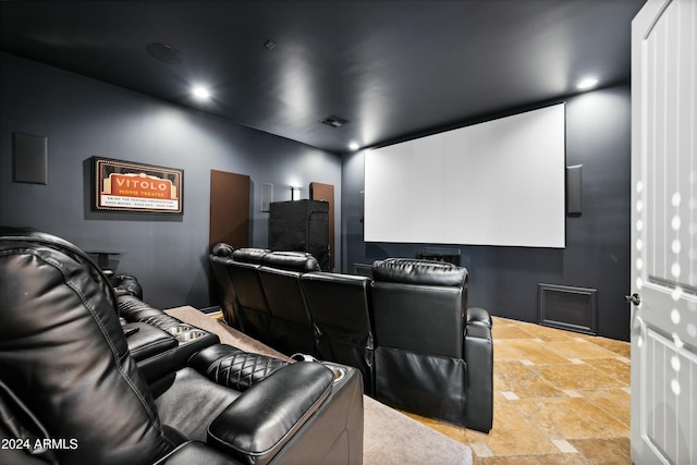 2335 E Plum St, Gilbert, AZ 85298 - home theater room featuring stone tile flooring