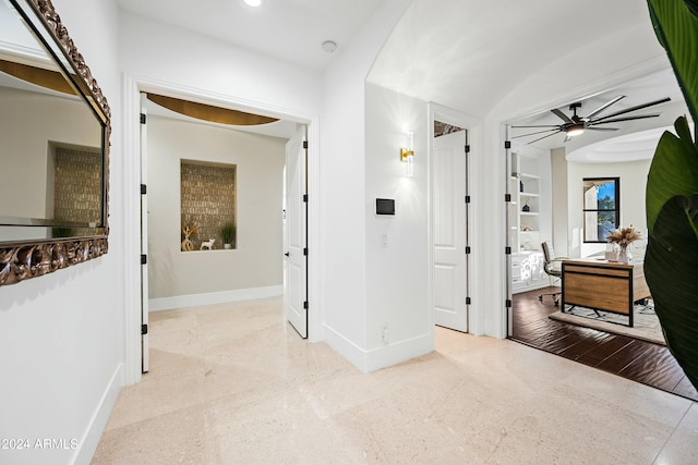 hallway featuring light hardwood / wood-style floors