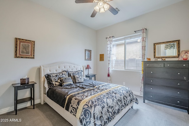 2525 W Balao Dr, Phoenix, AZ 85085 - bedroom featuring carpet floors, baseboards, and a ceiling fan