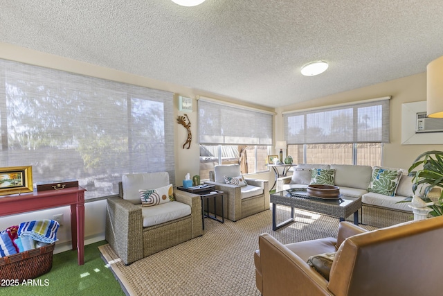 sunroom with lofted ceiling