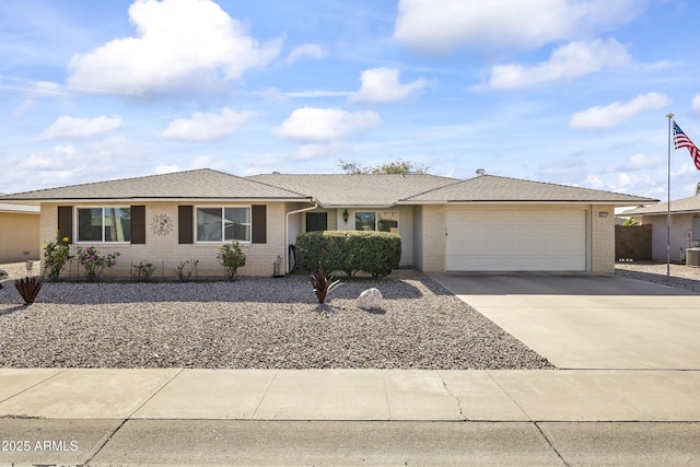 ranch-style home with a garage