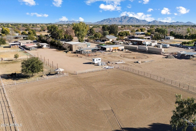 aerial view featuring a mountain view