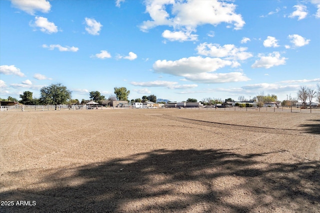 view of yard featuring a rural view