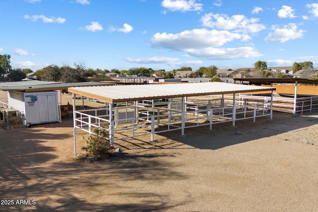 view of horse barn