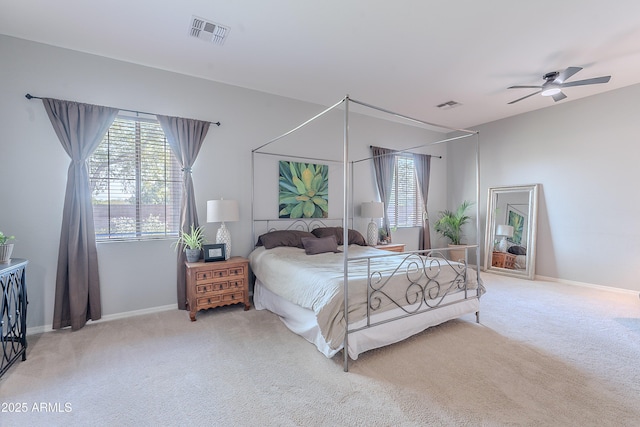 2735 E Flower Ct, Gilbert, AZ 85298 - bedroom featuring carpet, baseboards, and a ceiling fan