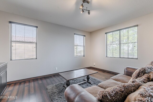 2735 E Flower Ct, Gilbert, AZ 85298 - living room with baseboards and wood finished floors