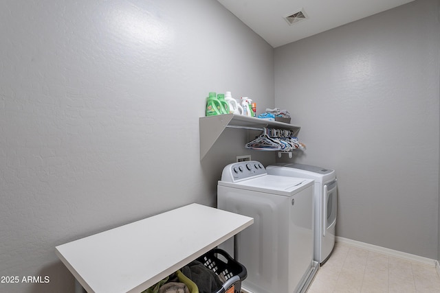 2735 E Flower Ct, Gilbert, AZ 85298 - laundry area with independent washer and dryer and baseboards