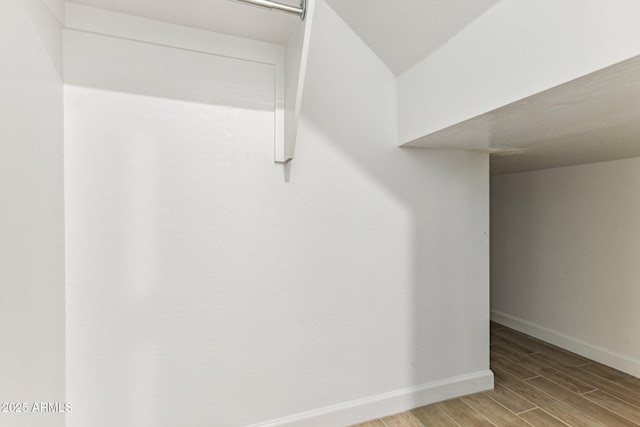 spacious closet featuring wood tiled floor