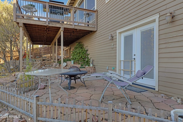 view of patio with a deck