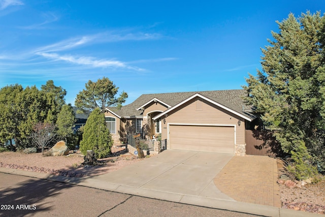 view of front of home featuring a garage