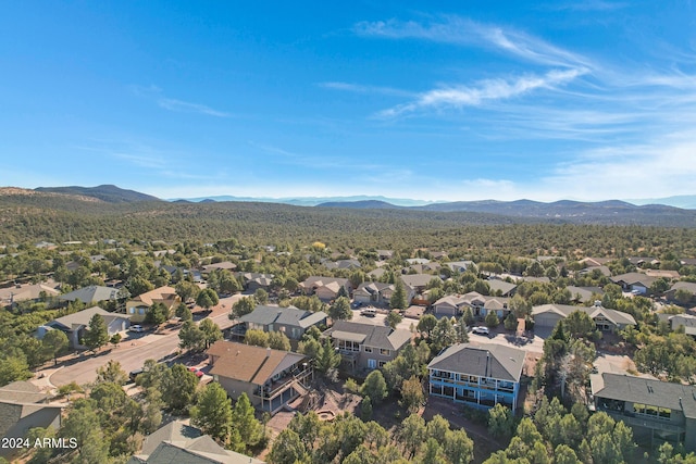 aerial view featuring a mountain view