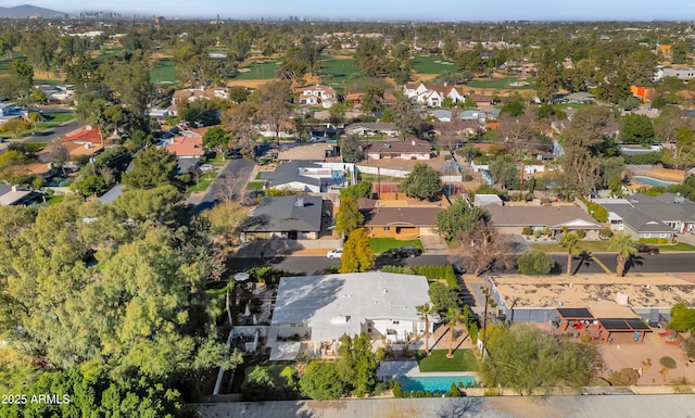 aerial view featuring a residential view