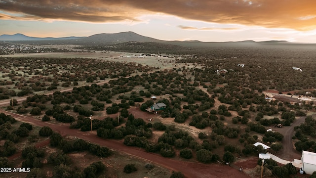 bird's eye view featuring a mountain view