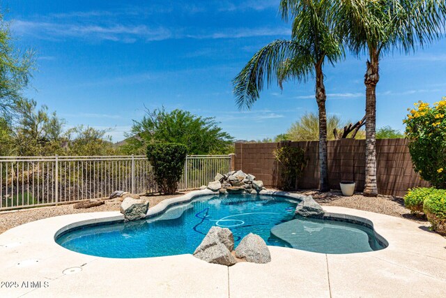 4426 E Coyote Wash Dr, Cave Creek, AZ 85331 - view of swimming pool featuring a fenced backyard