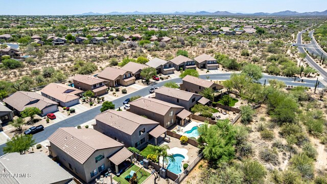 4426 E Coyote Wash Dr, Cave Creek, AZ 85331 - aerial view of residential area featuring a pool and mountains