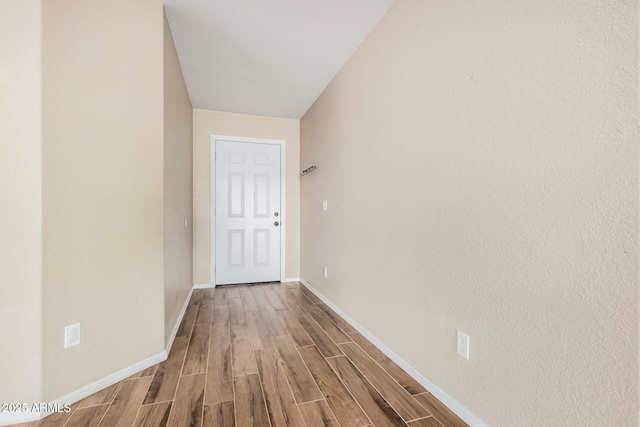 interior space with hardwood / wood-style floors