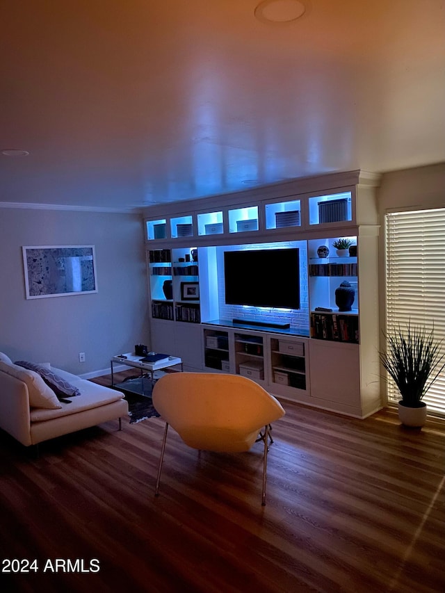 living room featuring hardwood / wood-style flooring