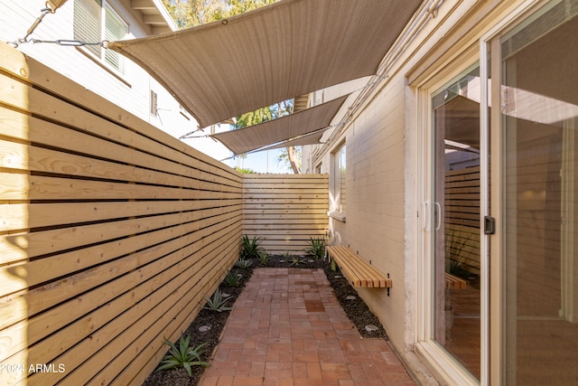 view of home's exterior featuring a patio area