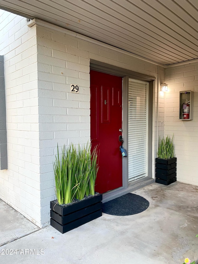 view of doorway to property