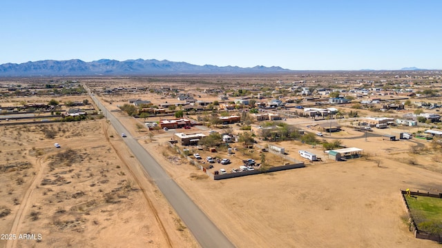 drone / aerial view with a mountain view