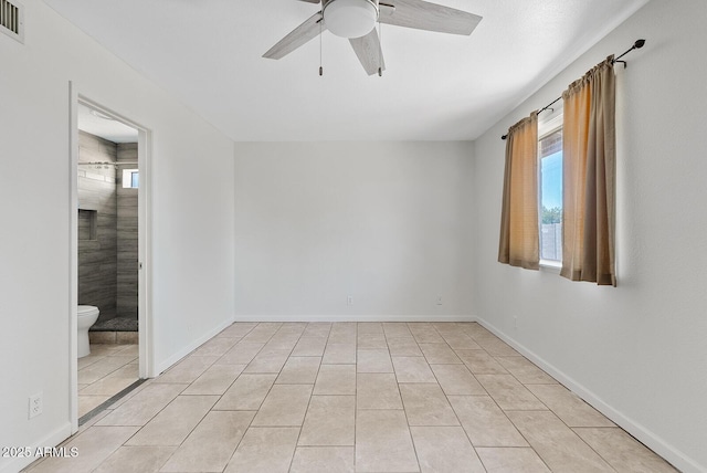 1160 E Hampton Cir, Mesa, AZ 85204 - empty room featuring healthy amount of natural light, light tile patterned floors, and a ceiling fan