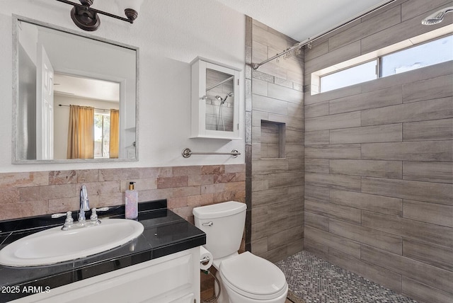 1160 E Hampton Cir, Mesa, AZ 85204 - full bath featuring plenty of natural light, tiled shower, and vanity