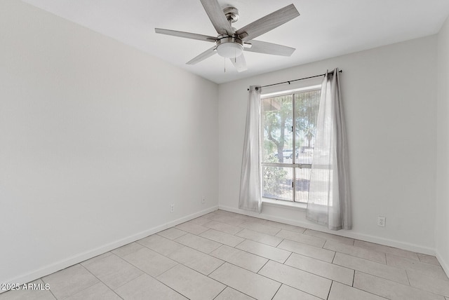 1160 E Hampton Cir, Mesa, AZ 85204 - empty room with ceiling fan and light tile patterned floors