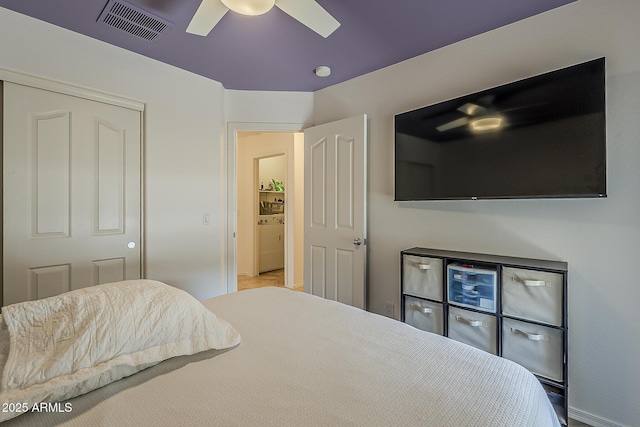 16523 W Desert Bloom St, Goodyear, AZ 85338 - bedroom with ceiling fan and baseboards