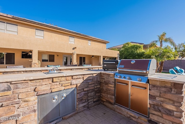 12925 W Llano Dr, Litchfield Park, AZ 85340 - view of patio / terrace featuring fence, grilling area, and area for grilling