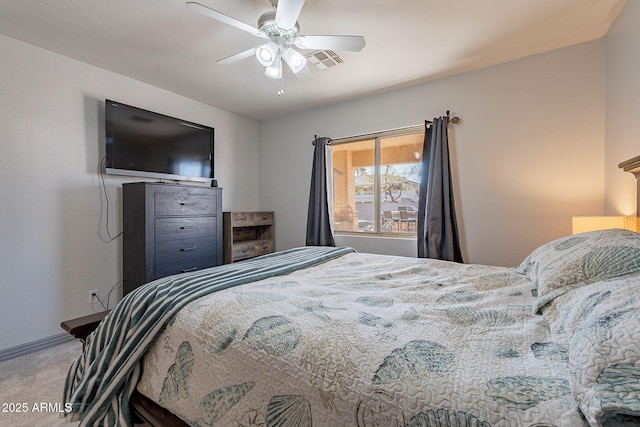 12925 W Llano Dr, Litchfield Park, AZ 85340 - carpeted bedroom featuring a ceiling fan and visible vents