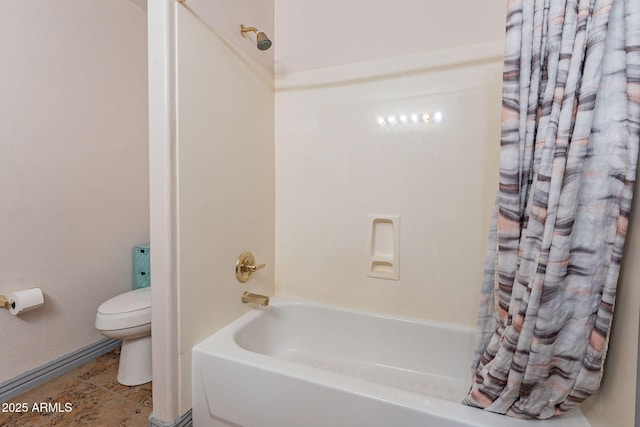 12925 W Llano Dr, Litchfield Park, AZ 85340 - full bathroom featuring toilet and shower / bath combo with shower curtain